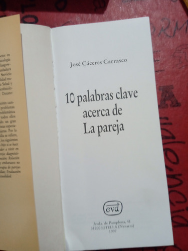 10 Palabras Clave Acerca De La Pareja. J.caceres Carrasco (Usado)