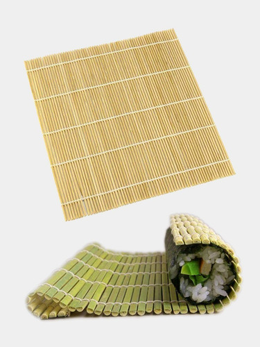 Imagen 2 de 7 de Estera Esterilla Para Armar Sushi Bamboo