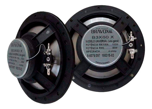 Rádio Mp3/bt/usb Nq537bd Nakamichi + Alto-falantes 6 Bravox