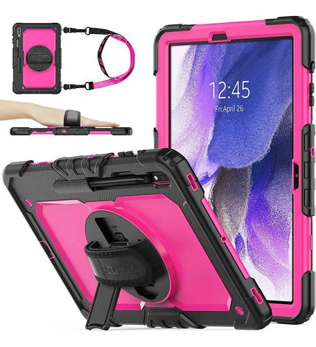 Super Funda Para Tablet Samsung Galaxy Tab S7 Fe Rosa