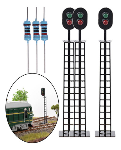 Mini Semáforo De Tren Modelo A Escala 1/87 Ho