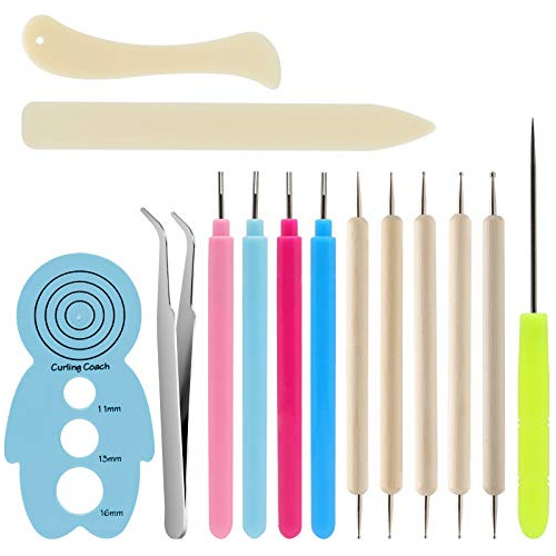 Kitanis 14pcs Paper Quilling Tool And Supplies, Include 5pcs