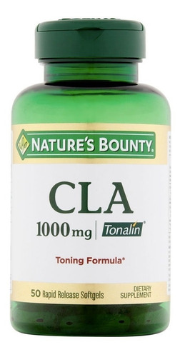 Suplemento En Cápsulas Nature's Bounty Cla 1000mg Ácido Linoleico Conjugado En Pote De 0ml 50 Un