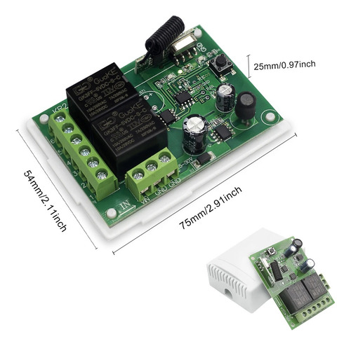 Receptor Rele Sem Fio 2 Canais + Controle Automação 5~245v