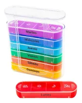 Comprar Pastillero Semanal Español 4 Tomas Por Día Organizador 