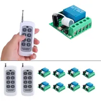 Comprar 8 Receptores De 1 Canal + 2 Controles Remotos 8 Botones 12v