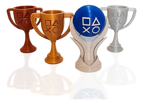 Troféus Playstation Psn Com O Platina - Kit 4 Unid - Tam G