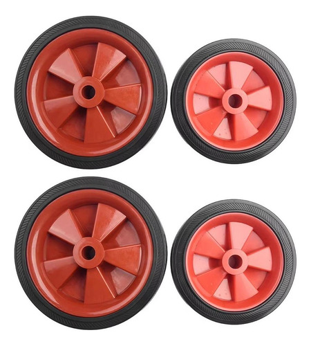 2x Ruedas De Aire Compresor De Aire Casters De 148 Cm Rojo