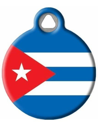 Placa De Identificación Arte De La Bandera De Cuba Pet Id Ta