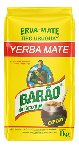 Yerba Mate Barão - Erva Mate Tipo Uruguay - 1kg - Brasil