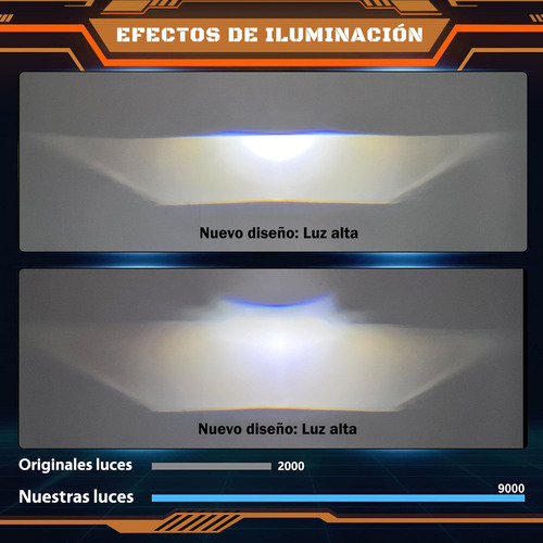 4x6'' Faros Lupas Led H4 Rectangular 1000% Más Brillante Par-c263