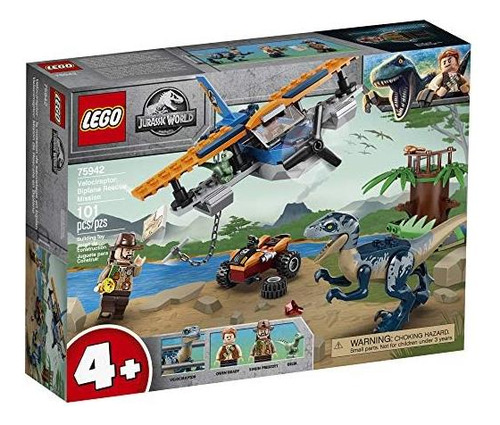 Lego Jurassic World Velociraptor: Misión De Rescate En Bipla