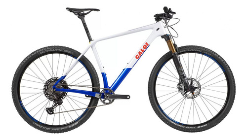 Bicicleta Mtb Aro 29 Caloi Elite Carbon Team 2021 Cor Branco/azul Tamanho Do Quadro 19