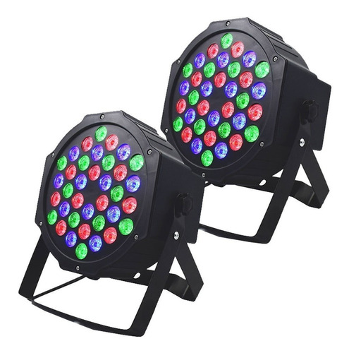 2x Canhão Slim 36 Leds Rgb Lorben 110/220v Strobo