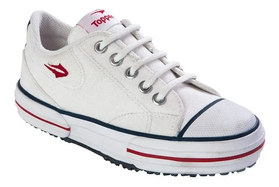 Zapatillas Topper De Lona Blanca Reforzadas | MercadoLibre 📦