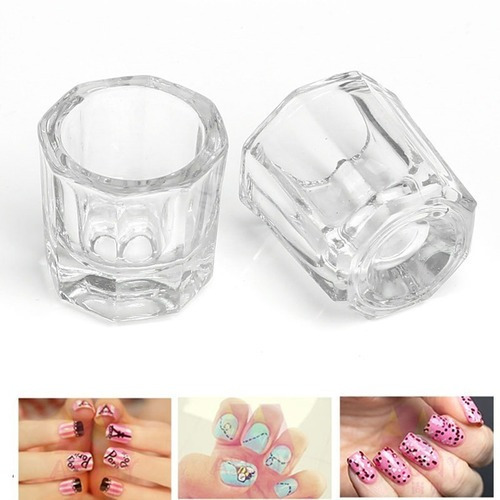 Set 12 Vasos Dappen De Vidrio Para Acrílico Manicure X Mayor