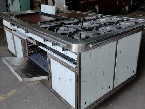 Imagen 7 de 10 de Cocina Industrial 6 Hornillas Plancha Horno Y Gratinador