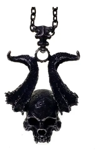 comprar Dije Calavera Demonio Lucifer Baphomet Acero Inoxidable C