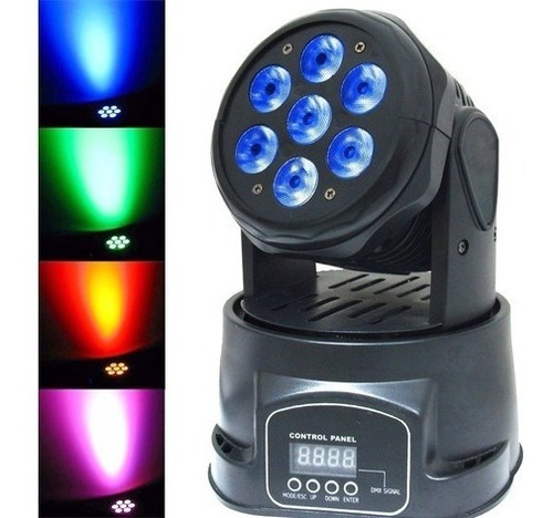 Cabeza Movil Prolight Lm70 Rgbw 7leds 4 En 1 8w Led Robotica