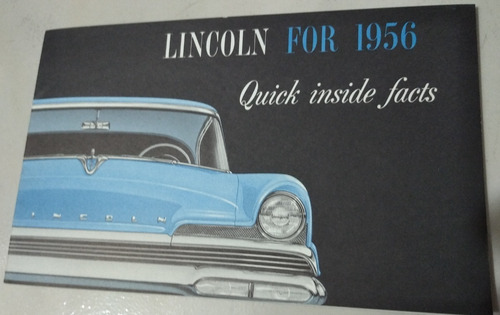 Catálogo De Accesorios Original: Automóviles Lincoln 1956