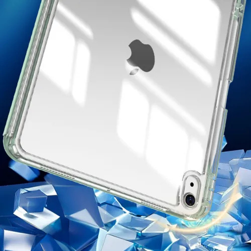 Mr. Gadgets Funda Case Transparente Smart Cover, Antifouling, Compatible Con iPad Mini 6ta, 7ma Gen A17 Pro Porta Lapices, Soporte Plegable, Color Lila