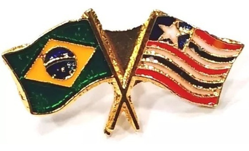 Pim Bótom Broche Bandeira Estado Do Maranhão Folheado A Ouro