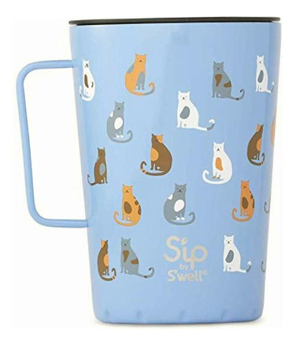 S'ip By S'well Taza De Acero Inoxidable Para Llevar 15 Color Mañana Purrfect