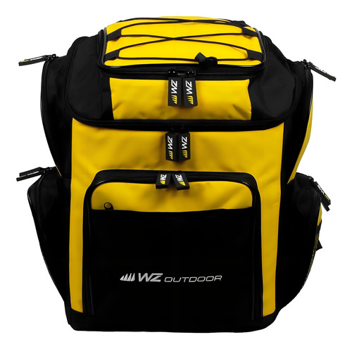 Mochila De Pesca 9 Bolsos Amarela - Wz Fishing Cor Amarelo