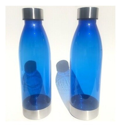 2 Vasos Cooler Plastico Resistente 24cm Azul Y Verde