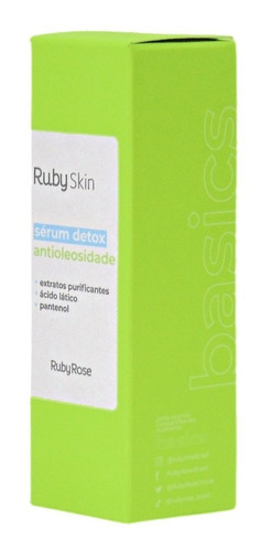 Sérum Detox Antioleosidade Ruby Skin Basics Ruby Rose 30ml