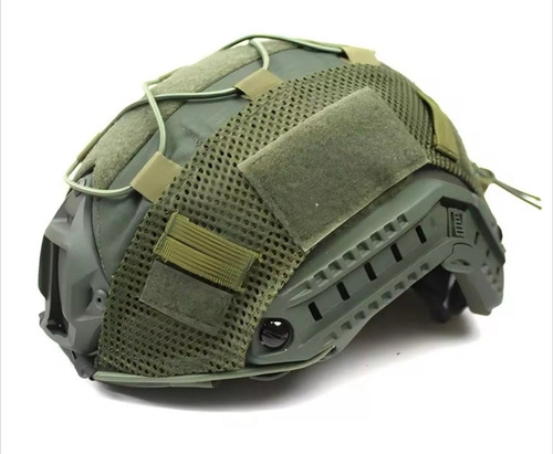 Casco Balístico Kevlar Nivel Iiia Color Verde Incluye Forro