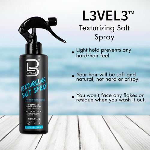Spray Texturizante De Sal Marinho L3 Nível 3 Para Acabamento