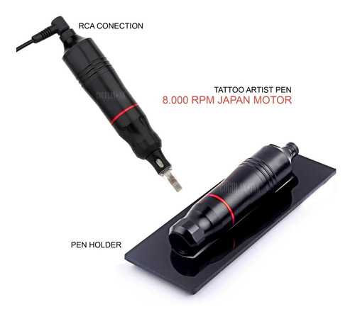 Imagen 7 de 7 de Kit Tattoo Inicial Full Pen Rca Japon 8mil Rpm Fuente Y Más