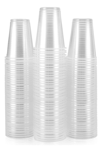 Vasos De Plástico, Paquete De 100 Vasos De Plástico Transpar