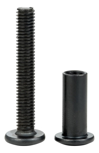 100 Sets Tornillo De Unión De Tuerca Y Perno Negro M6x...