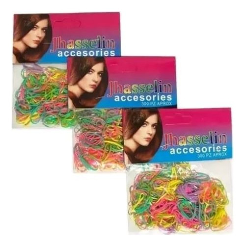 252 Paquetes 300c/u Ligas Colores Cabello(36000pz) 21 Pack Colores Ligas (Usado)