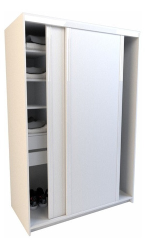 Placard Springwall 2 Puertas Corredizas / 2 Cajones 1.20m Color Blanco