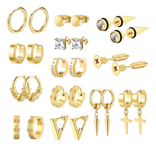 Oidea Pares De Aretes Para Hombres: Aretes De Acero Inoxidab