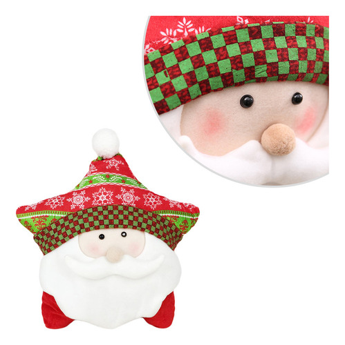 Cojín Navideño Con Forma De Estrella De Cinco Puntas De Papá