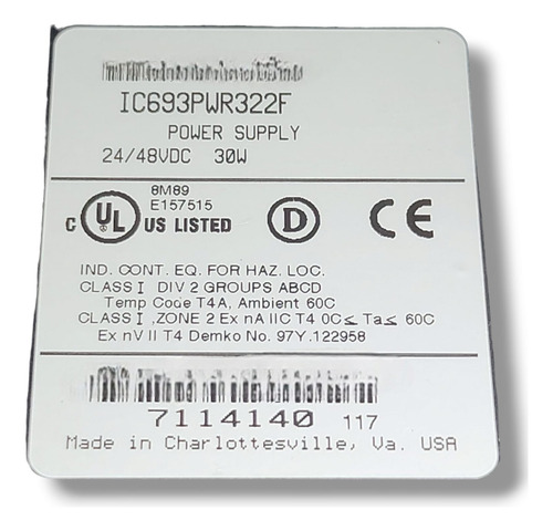 Ge Fanuc Ic693pwr322f (Usado)