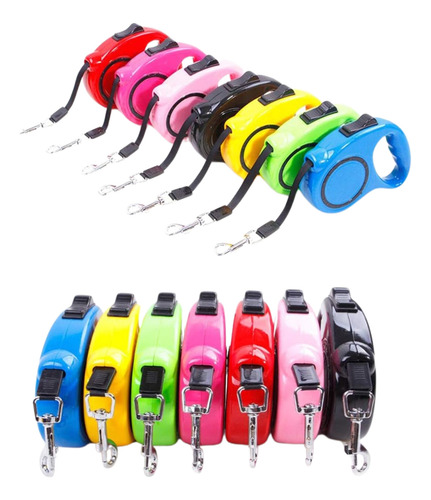 Correa Extensible Retractil 5mt 25kg Perros Collar Arnes
