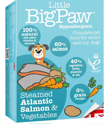 Litle Big Paw Perro. Salmón Atlántico Y Verduras