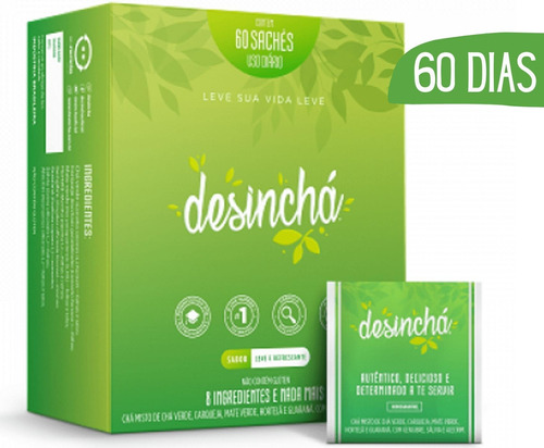 Chá Funcional Desincha Dia 60 Dias Original 60 Und