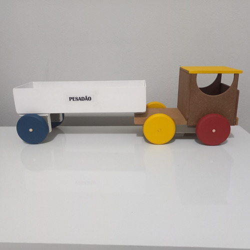 Brinquedo Educativo Carreta Colorida De Mdf