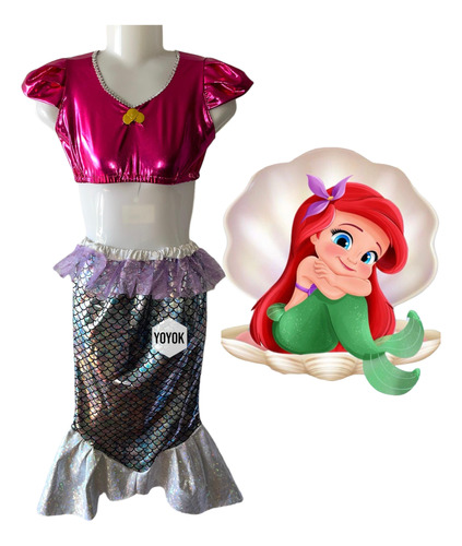 Disfraz Vestido Princesa Ariel De La Película La Sirenita Disney