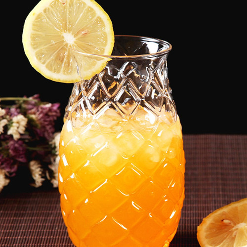 Vaso De Cristal De Piña, 400ml, Novedad, Vaso De Agua De