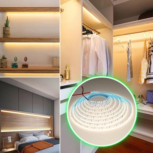 Rollo Led Unicolor Blanco Cálido 2835 De 5 Metros 120 Leds Por Metro Recortable Tira De Luces Led Con Alta Intensidad De Brillo