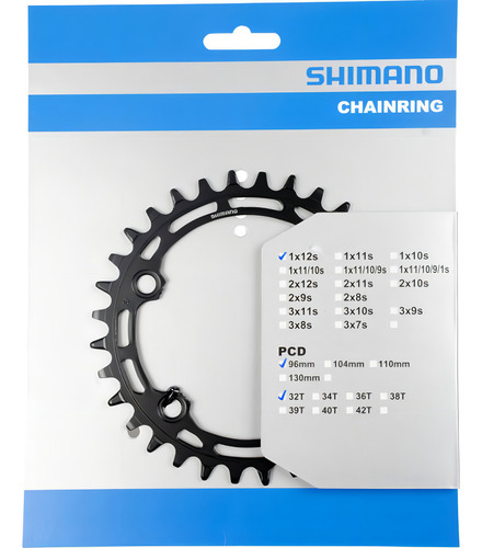 Engrenagem Coroa Shimano Fc-mt510-1 Deore 32 Dentes Ciclismo Cor Preto
