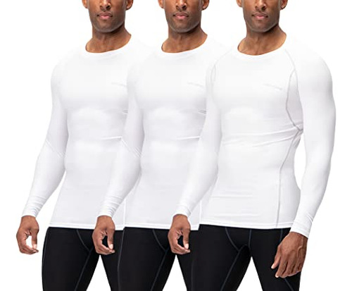 Devops 3 Pack Hombres Atlético Long Sleeve J43gp