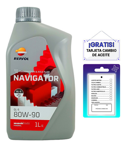 Aceite 80w-90 Repsol X1 Litro. Gratis Ticket Cambio Aceite.